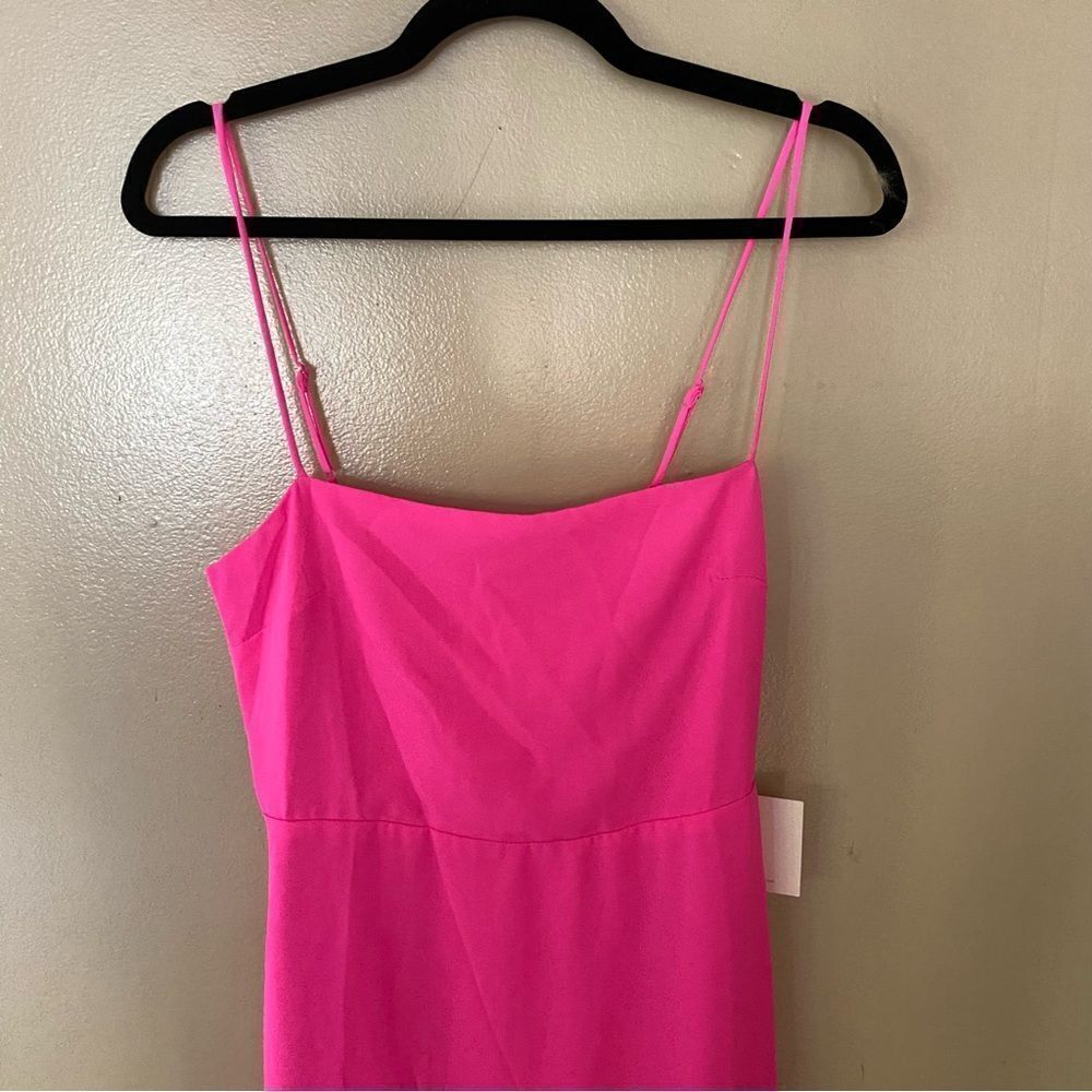 Superdown Addison maxi dress pink fuschia slip dress side slit Revolve Sz S - Picture 8 of 11